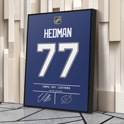 Victor Hedman Lightning Jersey Canvas Print | Wall Art Decor
