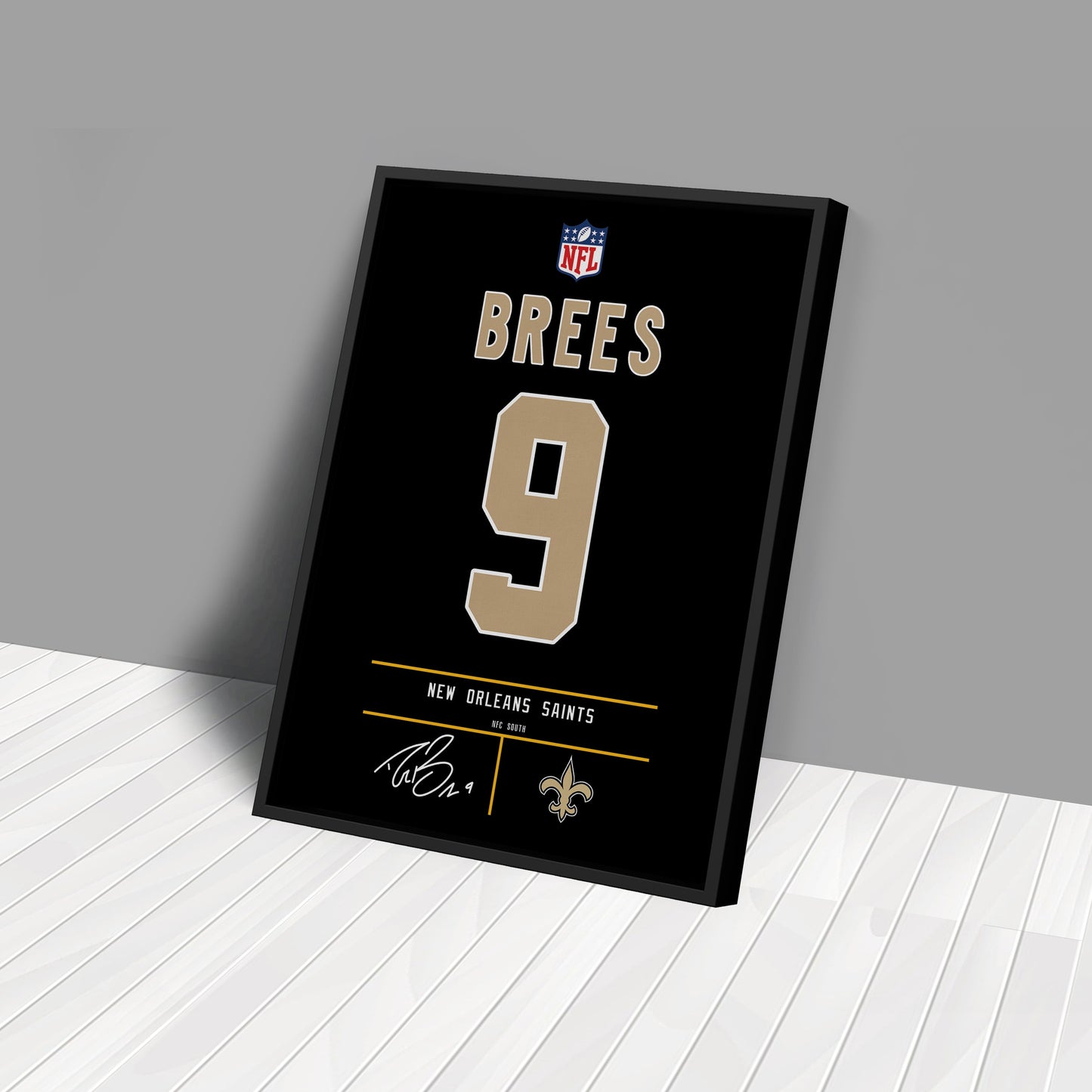 Drew Brees Saints Jersey Canvas Print | Wall Art Decor