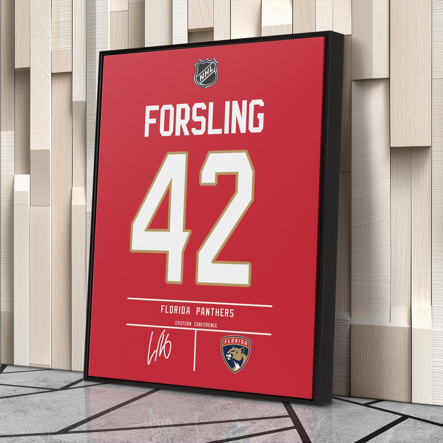 Gustav Forsling Panthers Jersey Canvas Print | Wall Art Decor