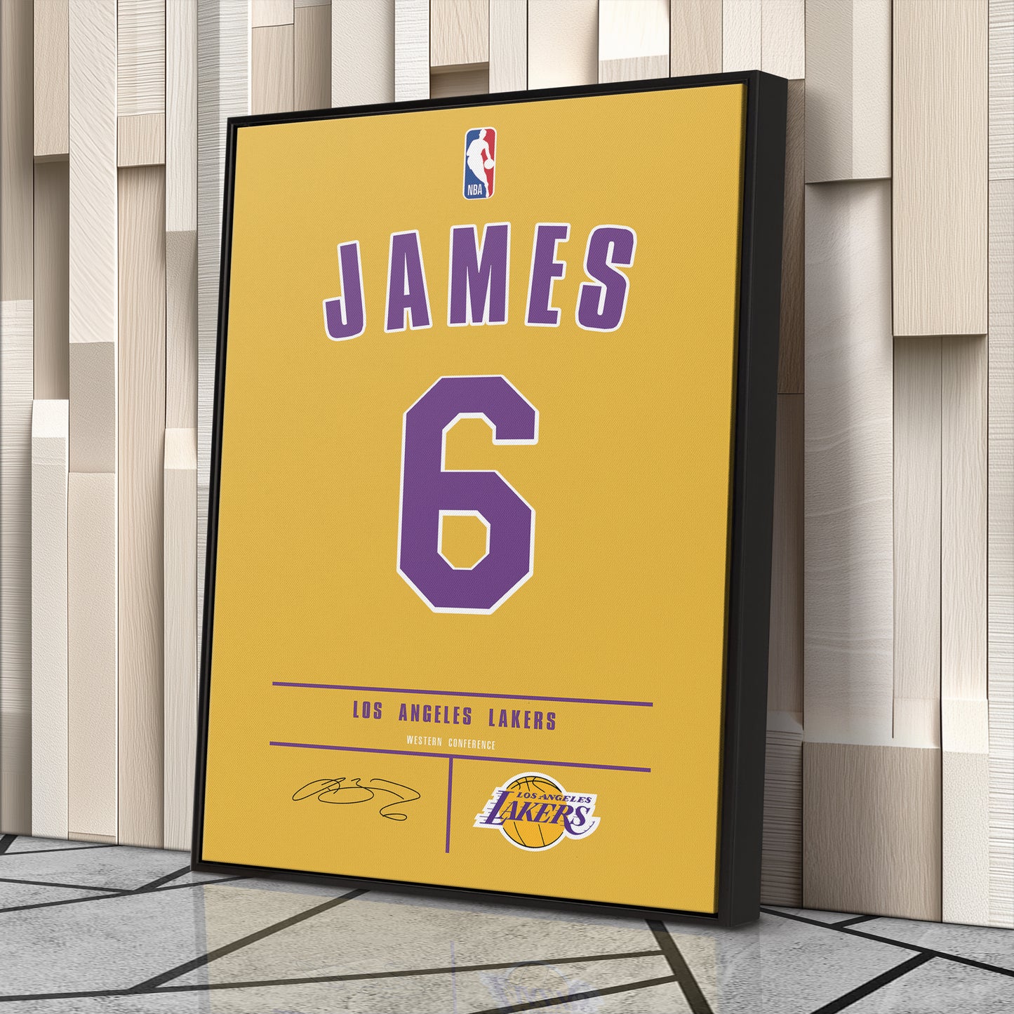 Lebron James Lakers #6 Jersey Canvas Print | Wall Art Decor