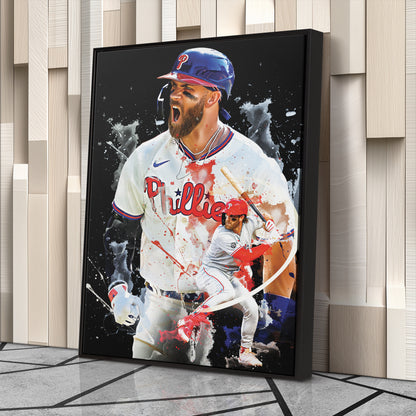 Bryce Harper Phillies Canvas Print | Philadelphia Baseball Wall Art