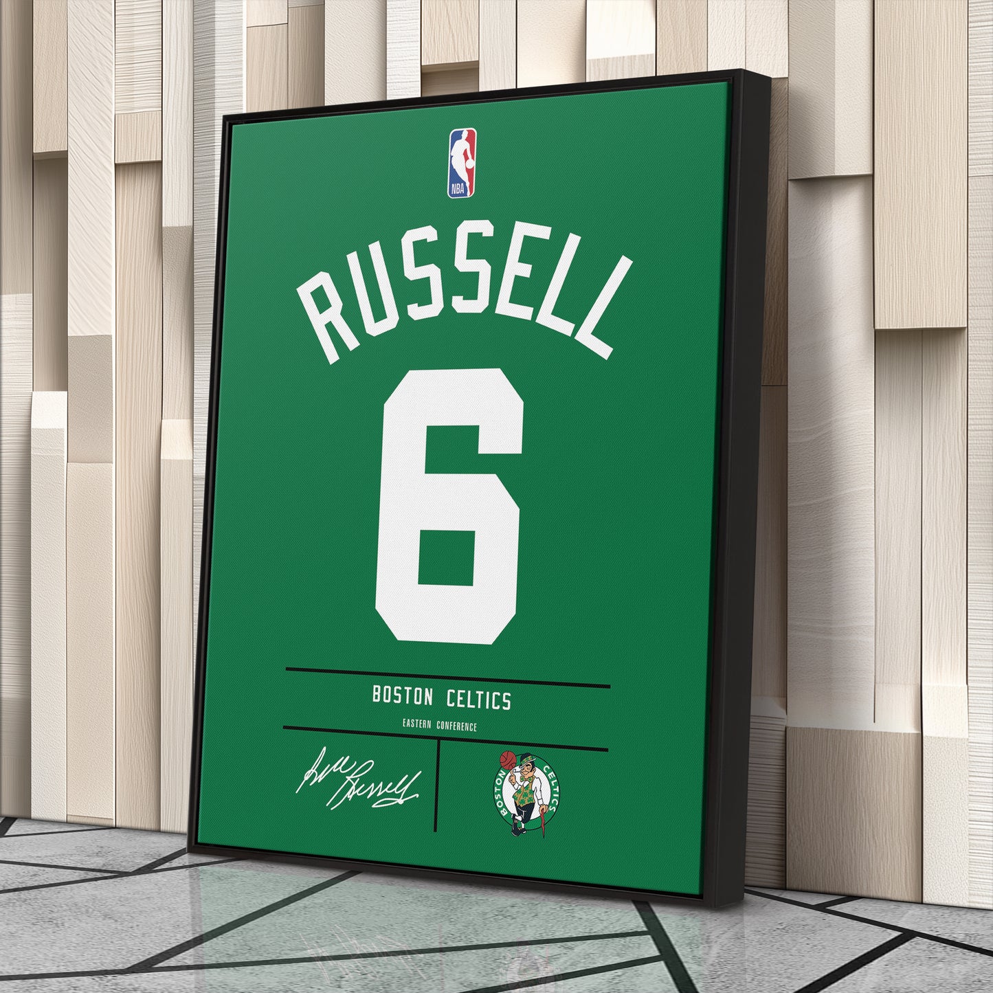 Bill Russell Celtics Jersey Canvas Print | Wall Art Decor