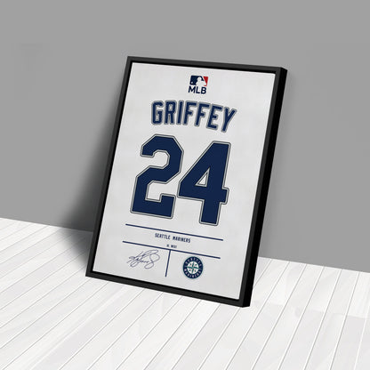 Ken Griffey Jr. Mariners Jersey Canvas Print | Wall Art Decor
