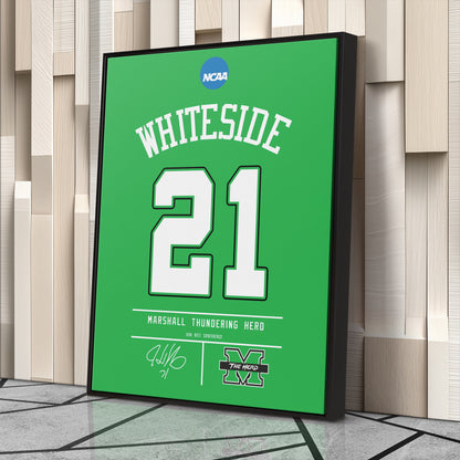 Hassan Whiteside Thundering Herd Jersey Canvas Print | Wall Art Decor
