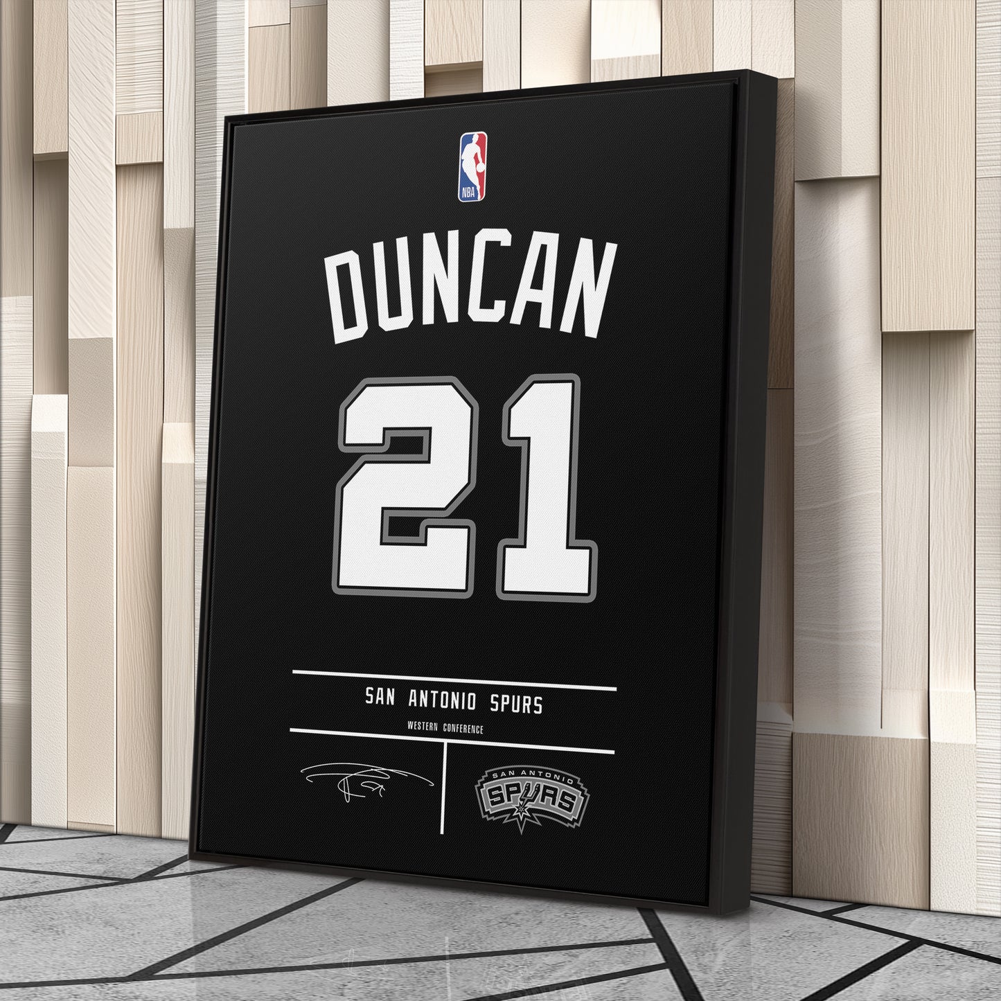 Tim Duncan Spurs Jersey Canvas Print | Wall Art Decor