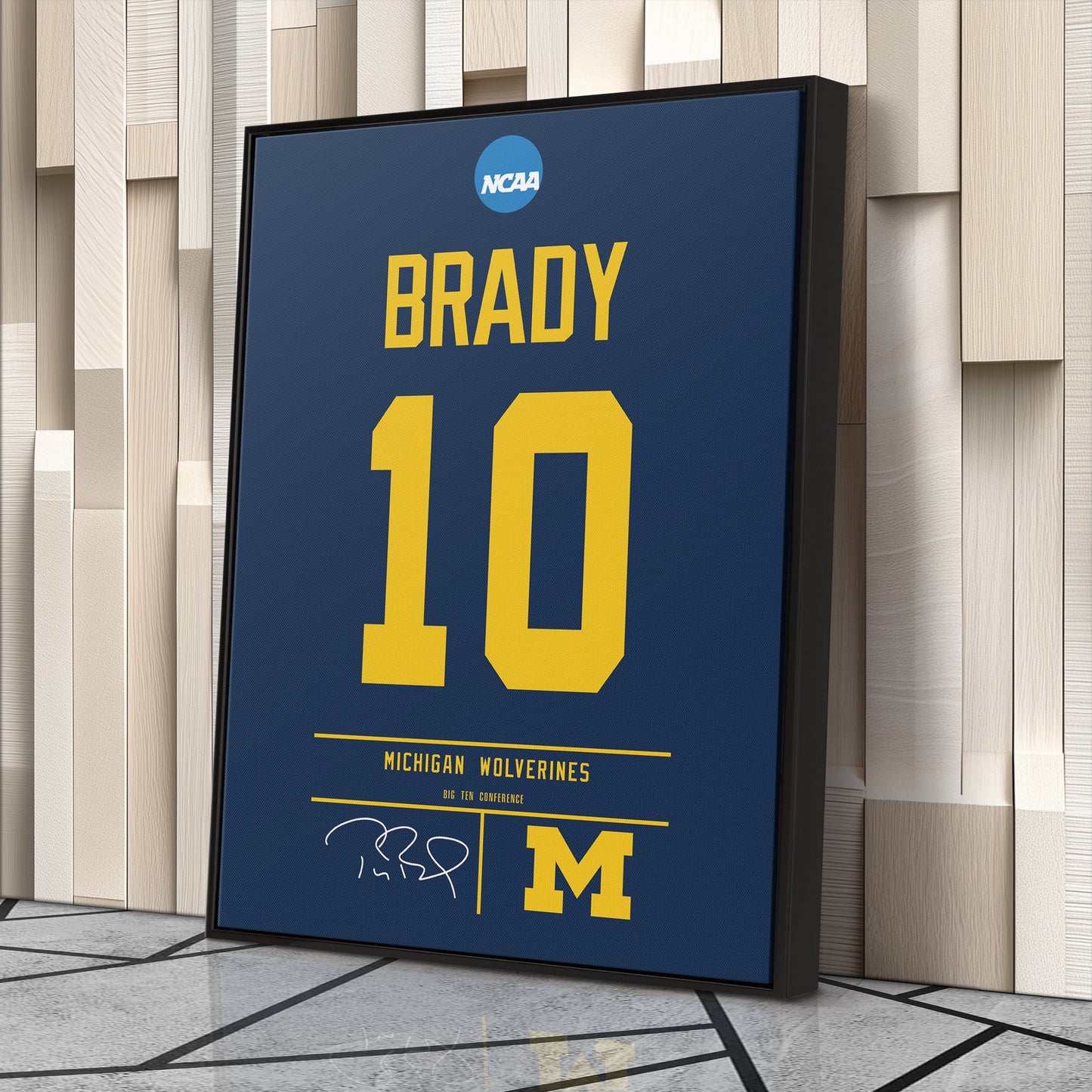 Tom Brady Wolverines Jersey Canvas Print | Wall Art Decor