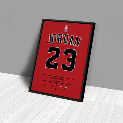 Michael Jordan Bulls Jersey Canvas Print | Wall Art Decor