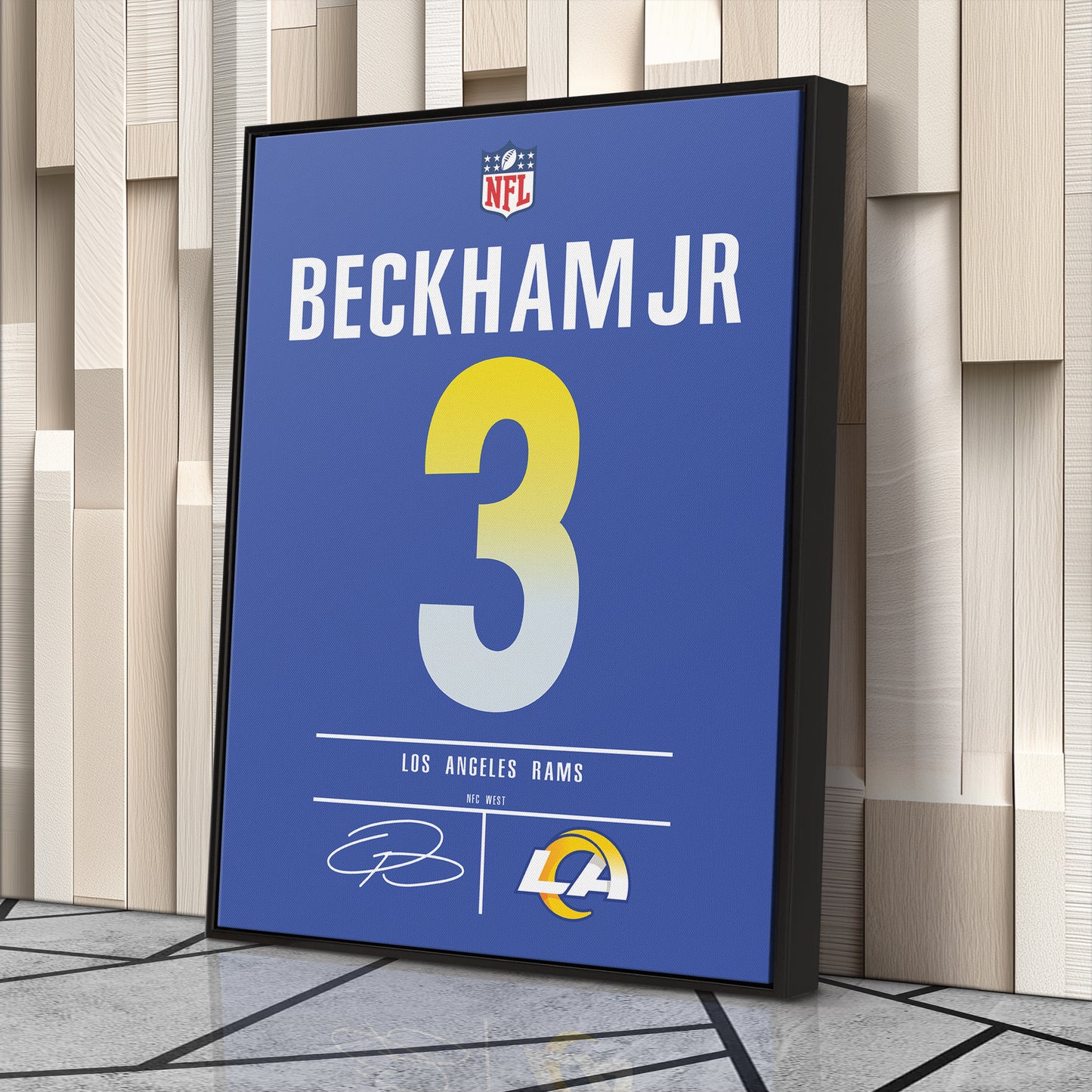 Odell Beckham Jr.  Rams Jersey Canvas Print | Wall Art Decor