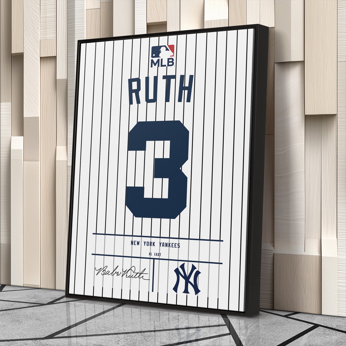 Babe Ruth Yankees Jersey Canvas Print | Wall Art Decor