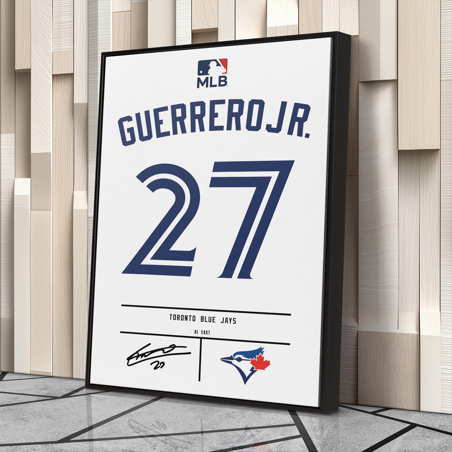Vladimir Guerrero Jr. Blue Jays Jersey Canvas Print | Wall Art Decor