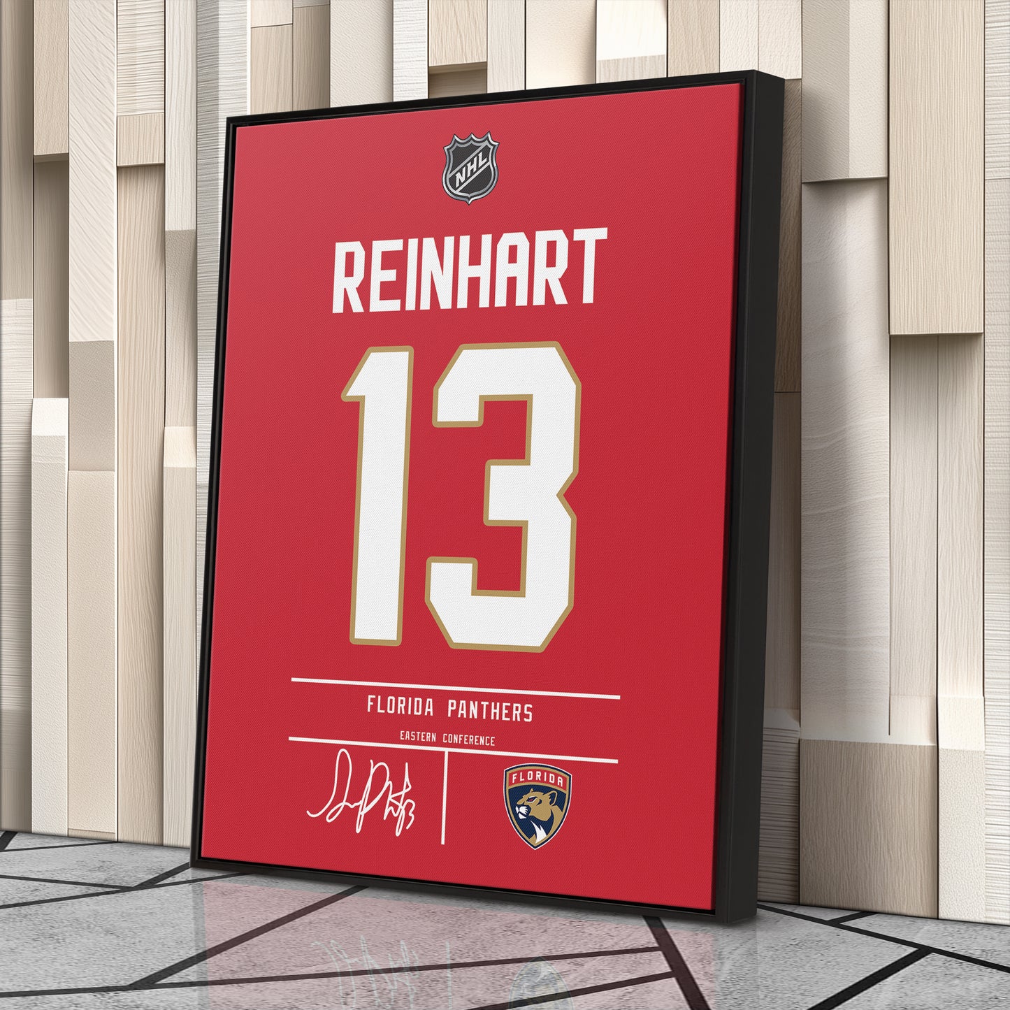 Sam Reinhart Panthers Jersey Canvas Print | Wall Art Decor