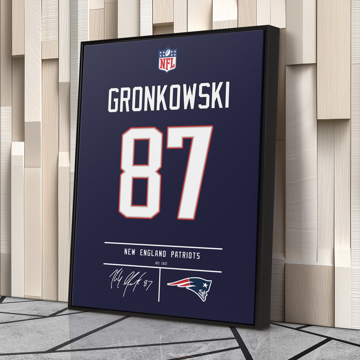 Rob Gronkowski Patriots Jersey Canvas Print | Wall Art Decor