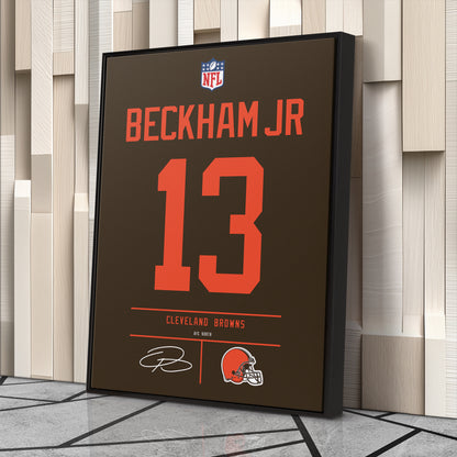 Odell Beckham Jr. Browns Jersey Canvas Print | Wall Art Decor