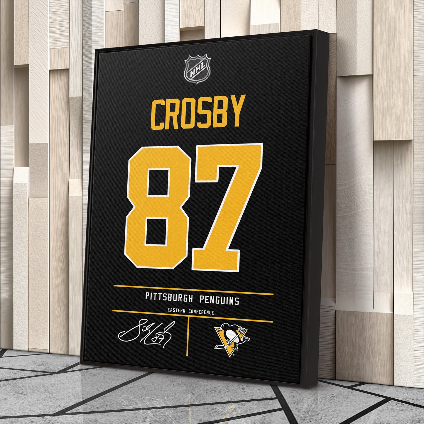 Sidney Crosby Penguins Jersey Canvas Print | Wall Art Decor