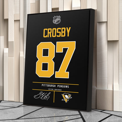 Sidney Crosby Penguins Jersey Canvas Print | Wall Art Decor