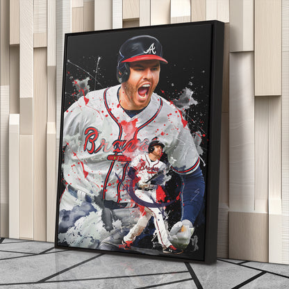 Freddie Freeman Braves Canvas Print | Atlanta Baseball Wall Art