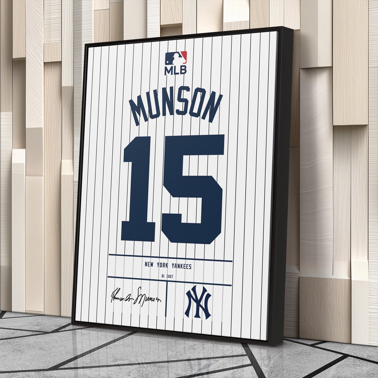 Thurman Munson New York Yankees Jersey Canvas Wall Art