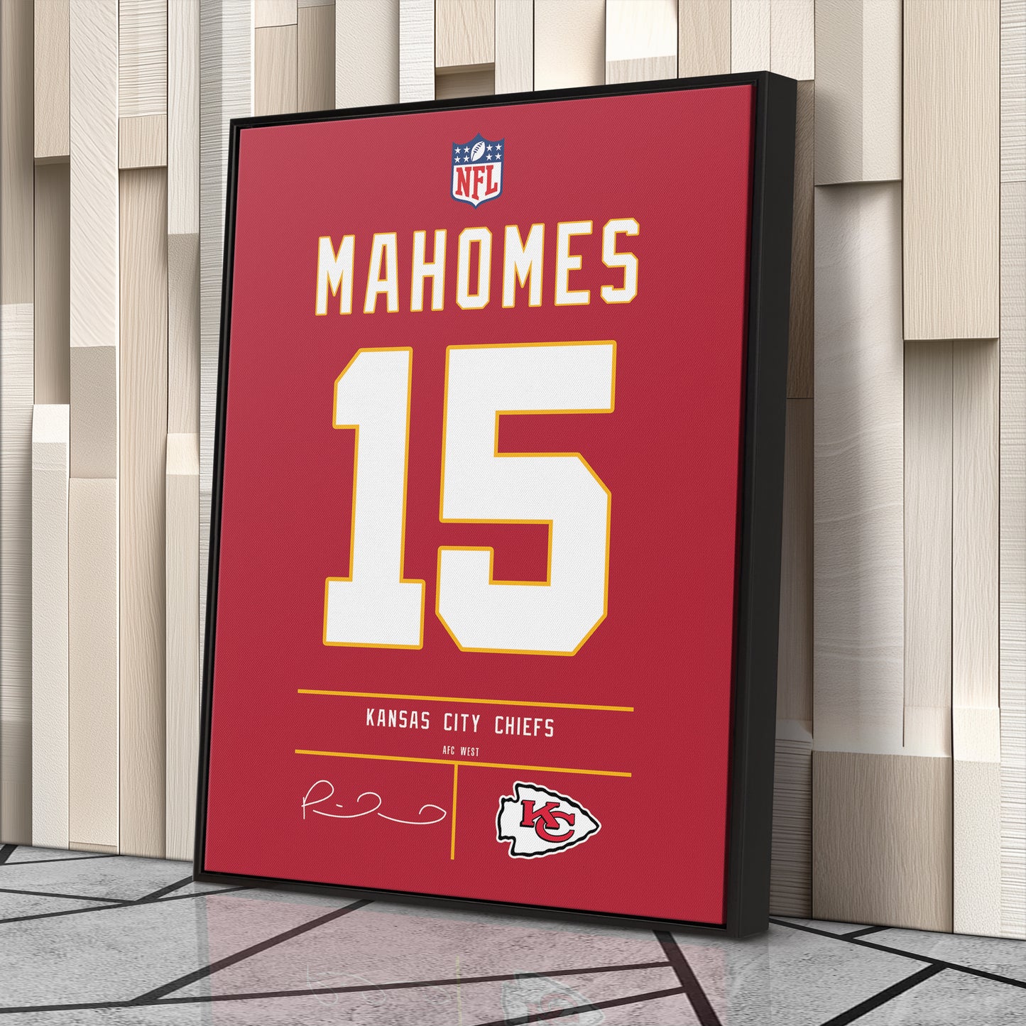 Patrick Mahomes Chiefs Jersey Canvas Print | Wall Art Decor