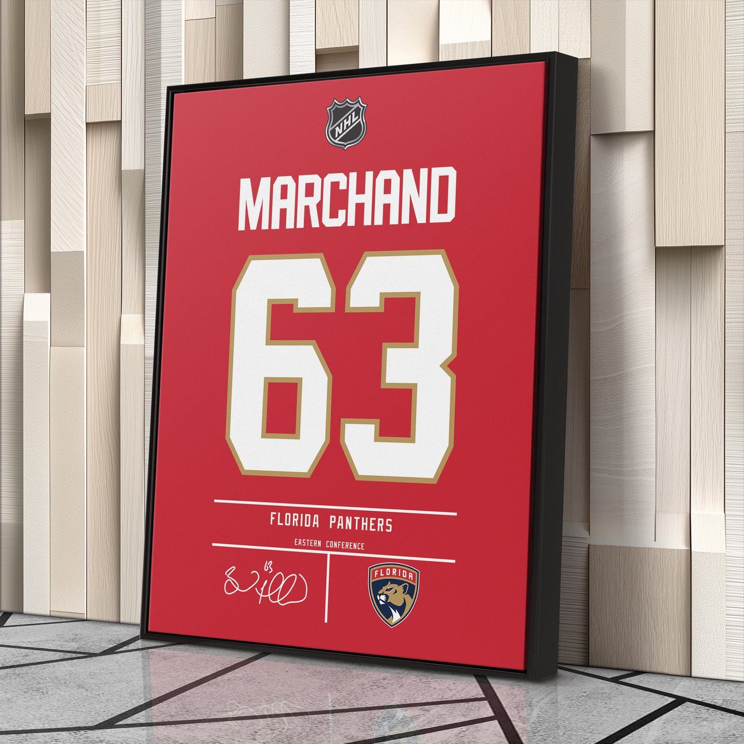 Brad Marchand Florida Panthers Jersey Canvas Wall Art