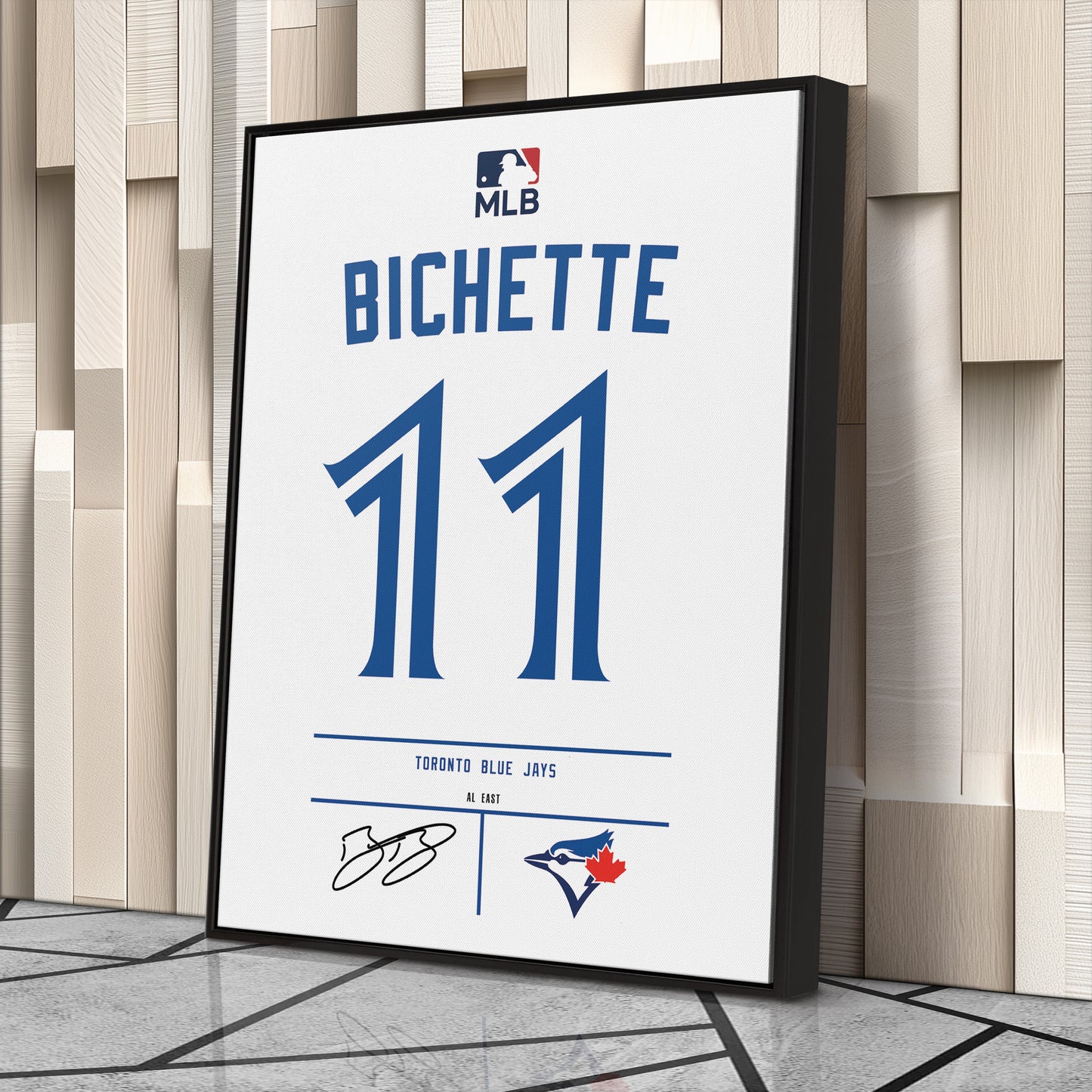 Bo Bichette Blue Jays Jersey Canvas Print | Wall Art Decor