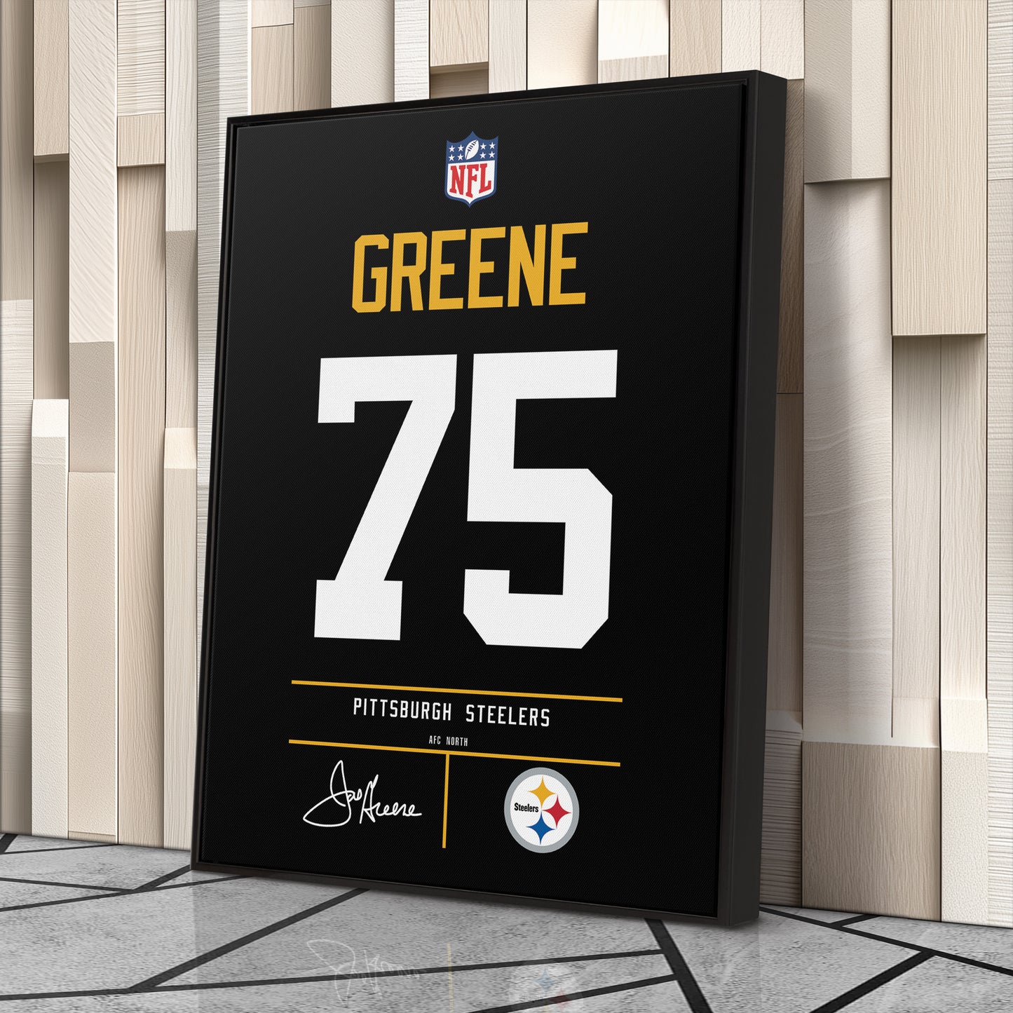 Joe Greene Pittsburgh Steelers Jersey Canvas Wall Art