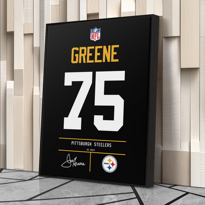 Joe Greene Pittsburgh Steelers Jersey Canvas Wall Art