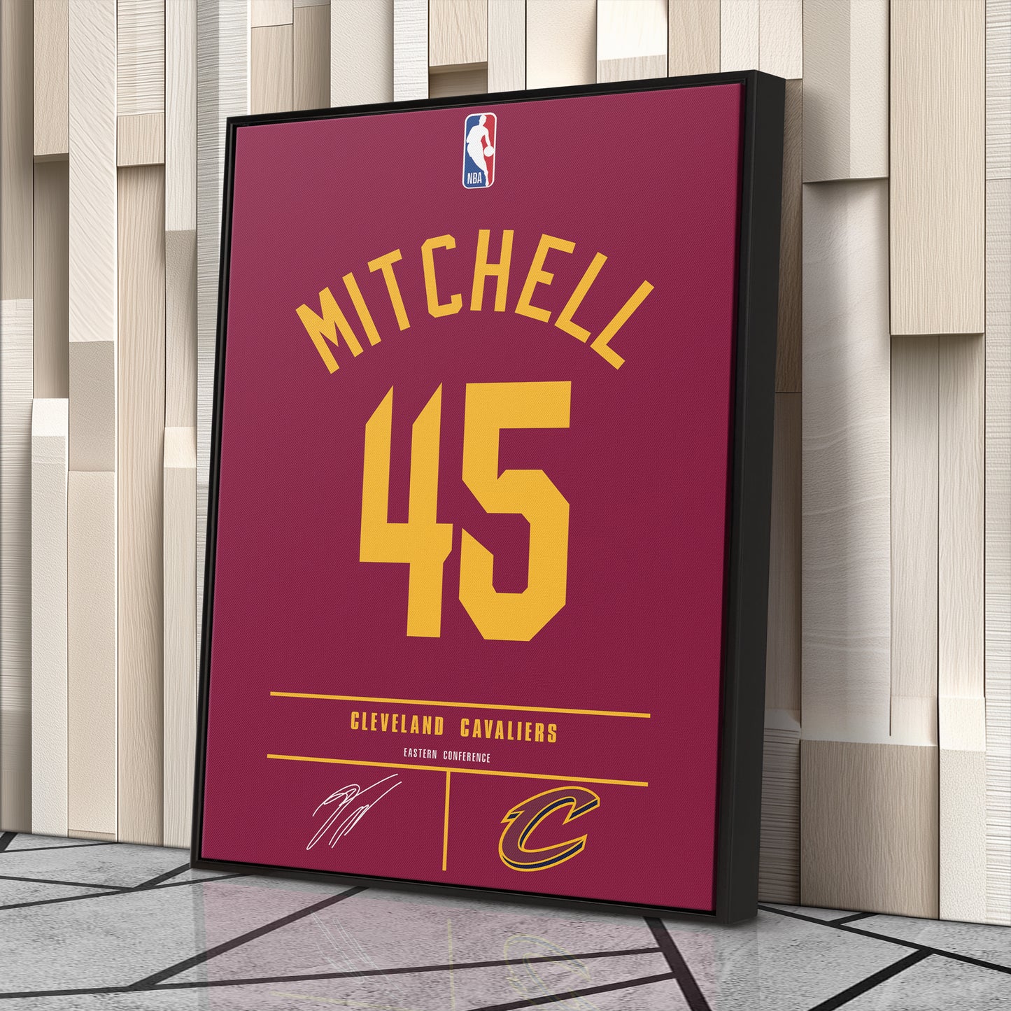Donovan Mitchell Cavaliers Jersey Canvas Print | Wall Art Decor