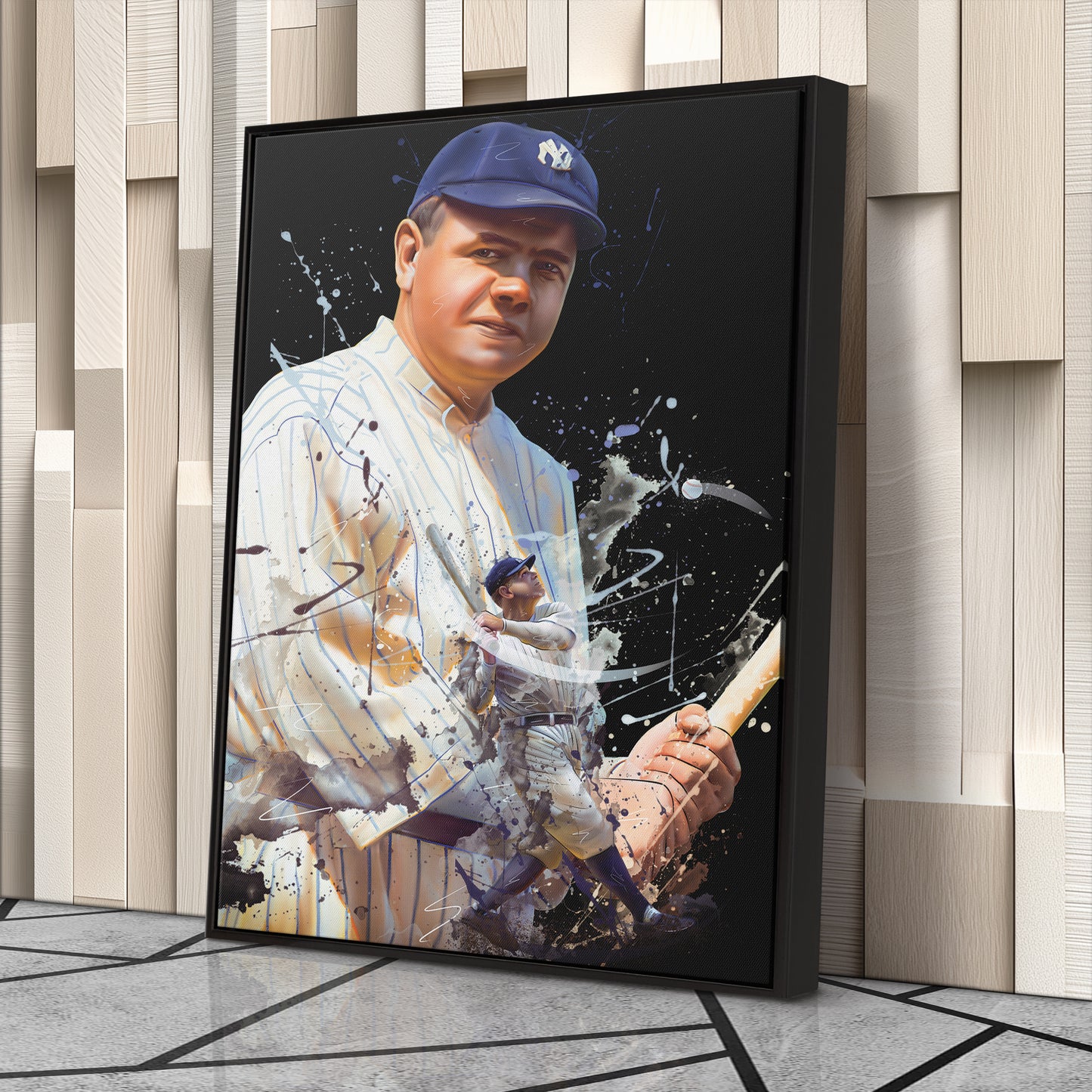 Babe Ruth Yankees Canvas Print | New York Baseball Wall Art