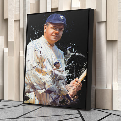 Babe Ruth Yankees Canvas Print | New York Baseball Wall Art