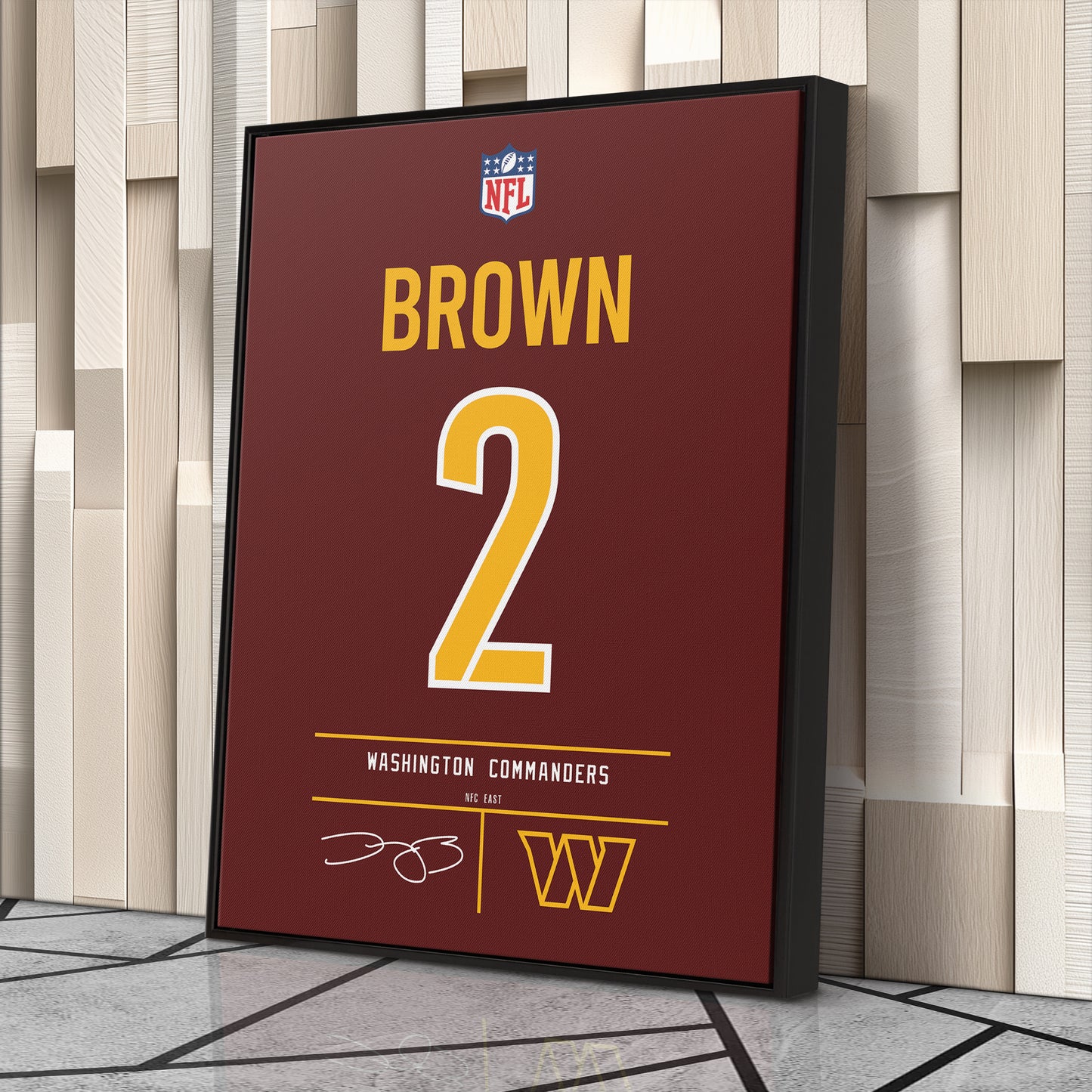 Dyami Brown Commanders Jersey Canvas Print | Wall Art Decor