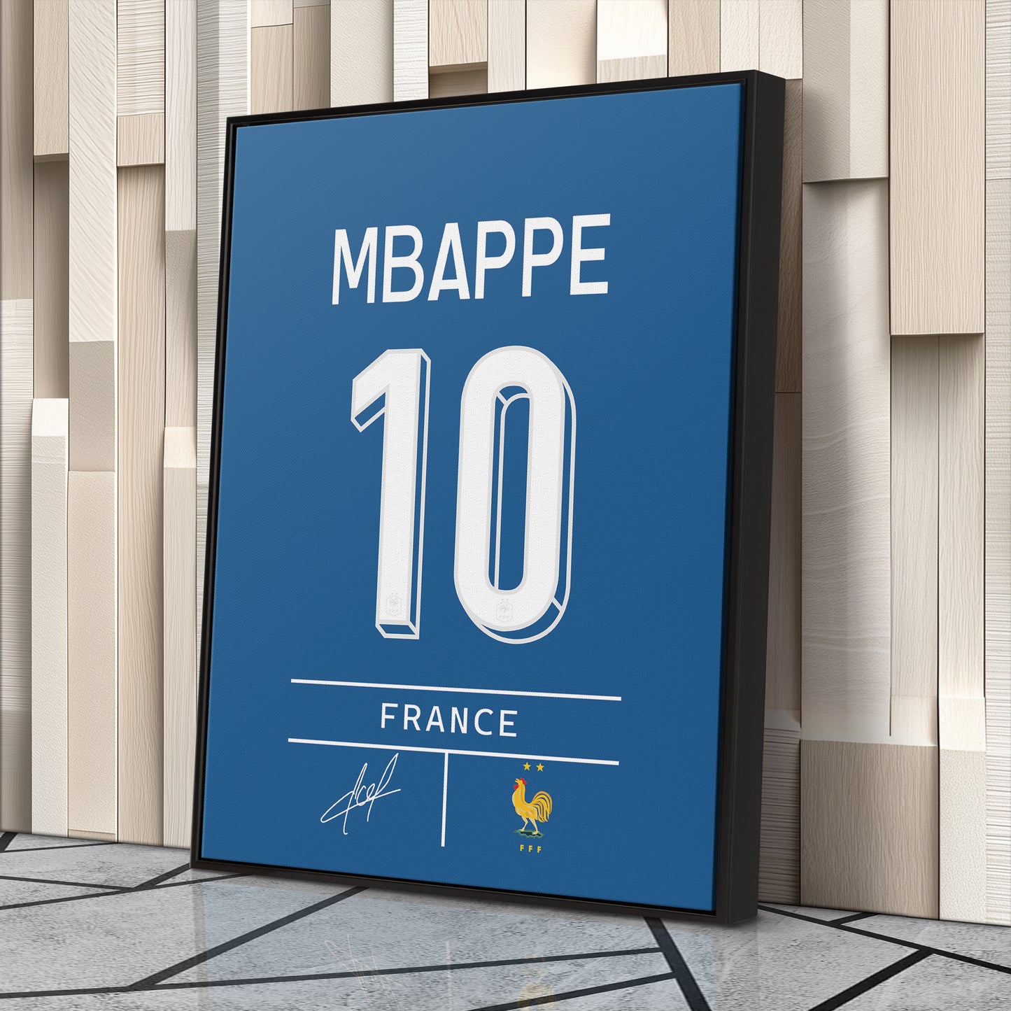 Kylian Mbappé France Jersey Canvas Print | Wall Art Decor