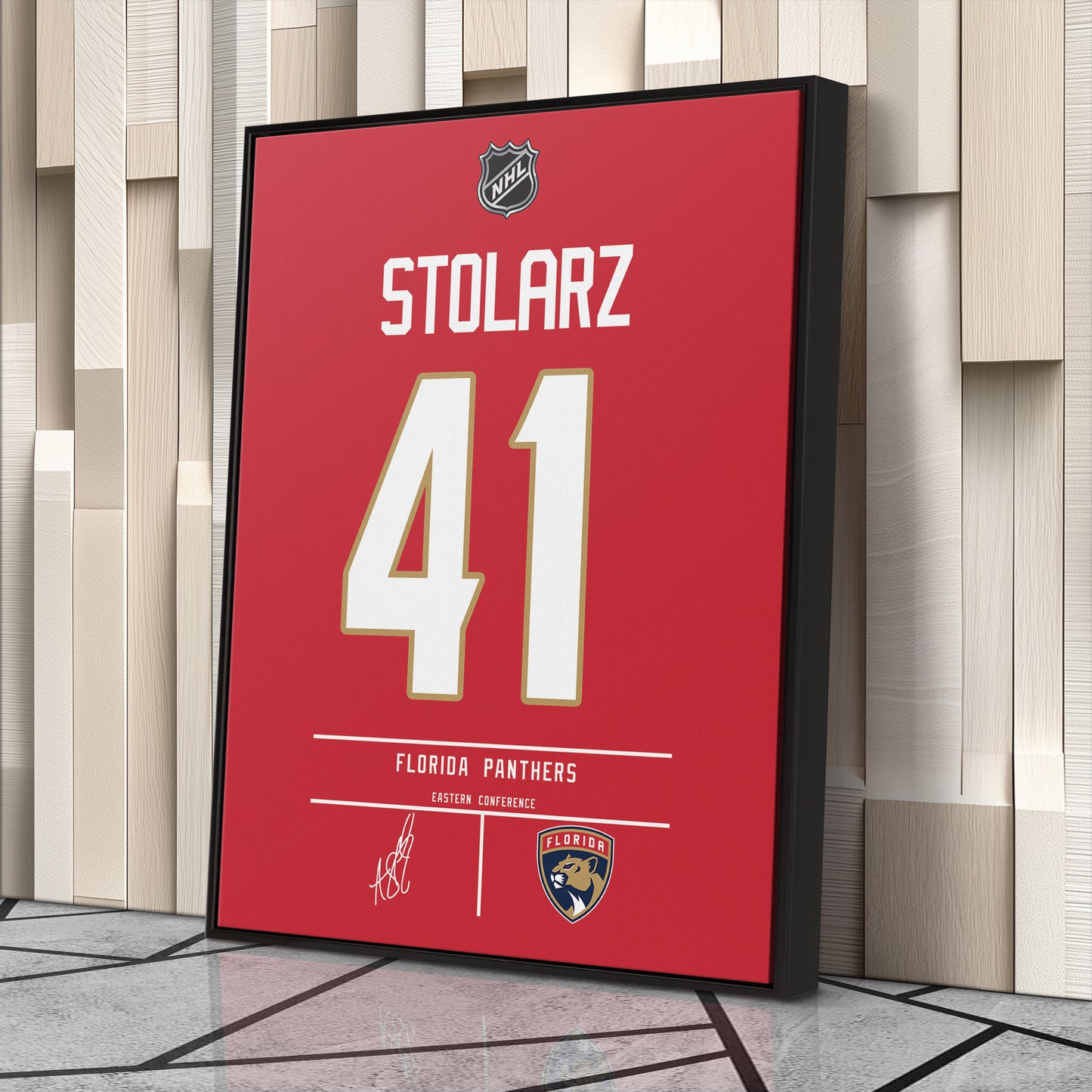 Anthony Stolarz Panthers Jersey Canvas Print | Wall Art Decor