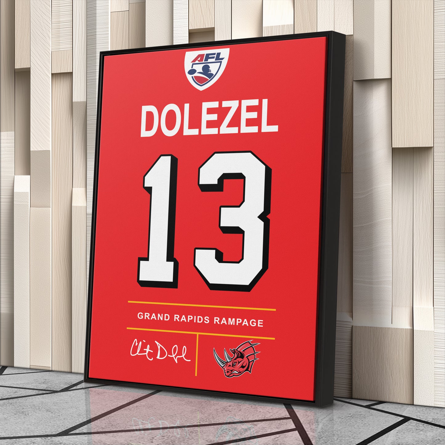Clint Dolezel Rampage Jersey Canvas Print | Wall Art Decor