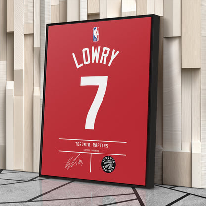 Kyle Lowry Raptors Jersey Canvas Print  Wall Art Decor