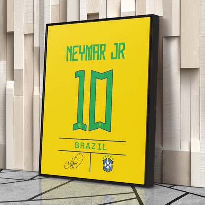 Neymar Jr. Brazil Jersey Canvas Print | Wall Art Decor