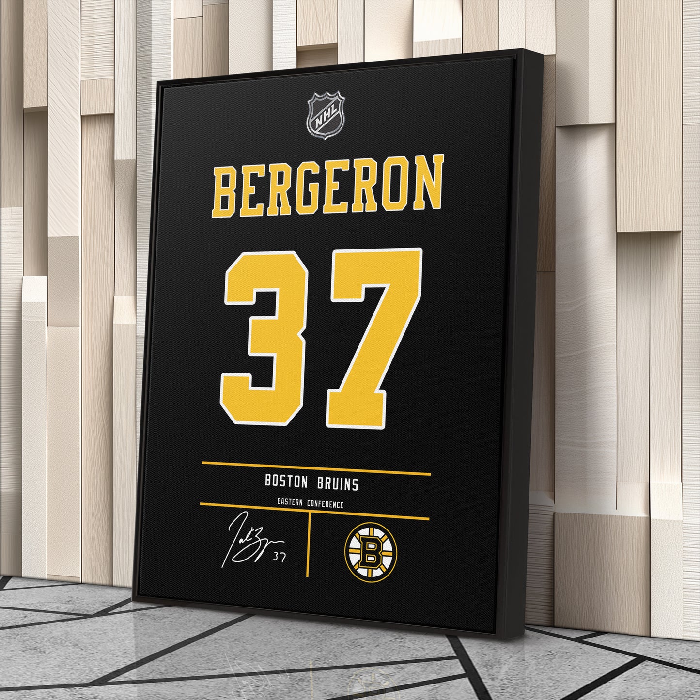 Patrice Bergeron Bruins Jersey Canvas Print | Wall Art Decor