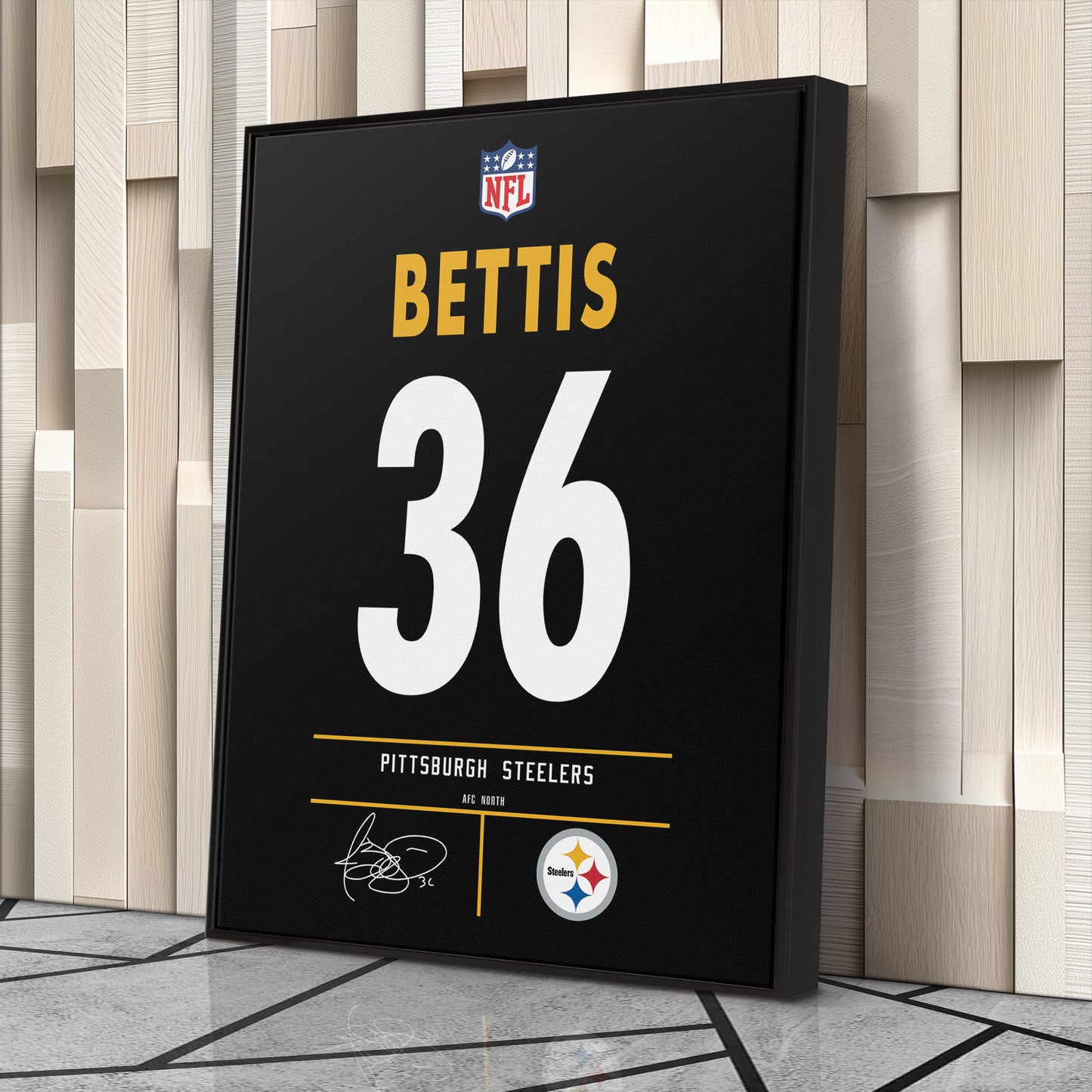 Jerome Bettis Steelers Jersey Canvas Print | Wall Art Decor