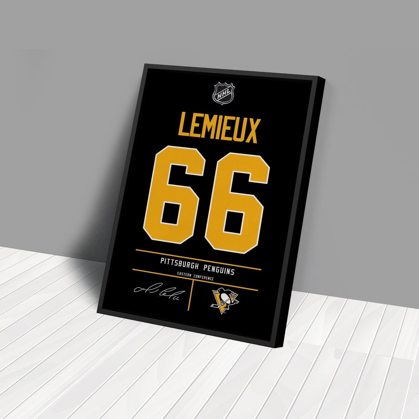 Mario Lemieux Penguins Jersey Canvas Print | Wall Art Decor