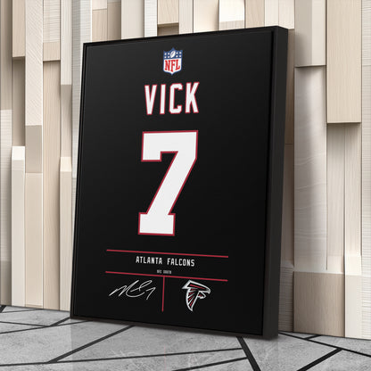 Michael Vick Falcons Jersey Canvas Print | Wall Art Decor
