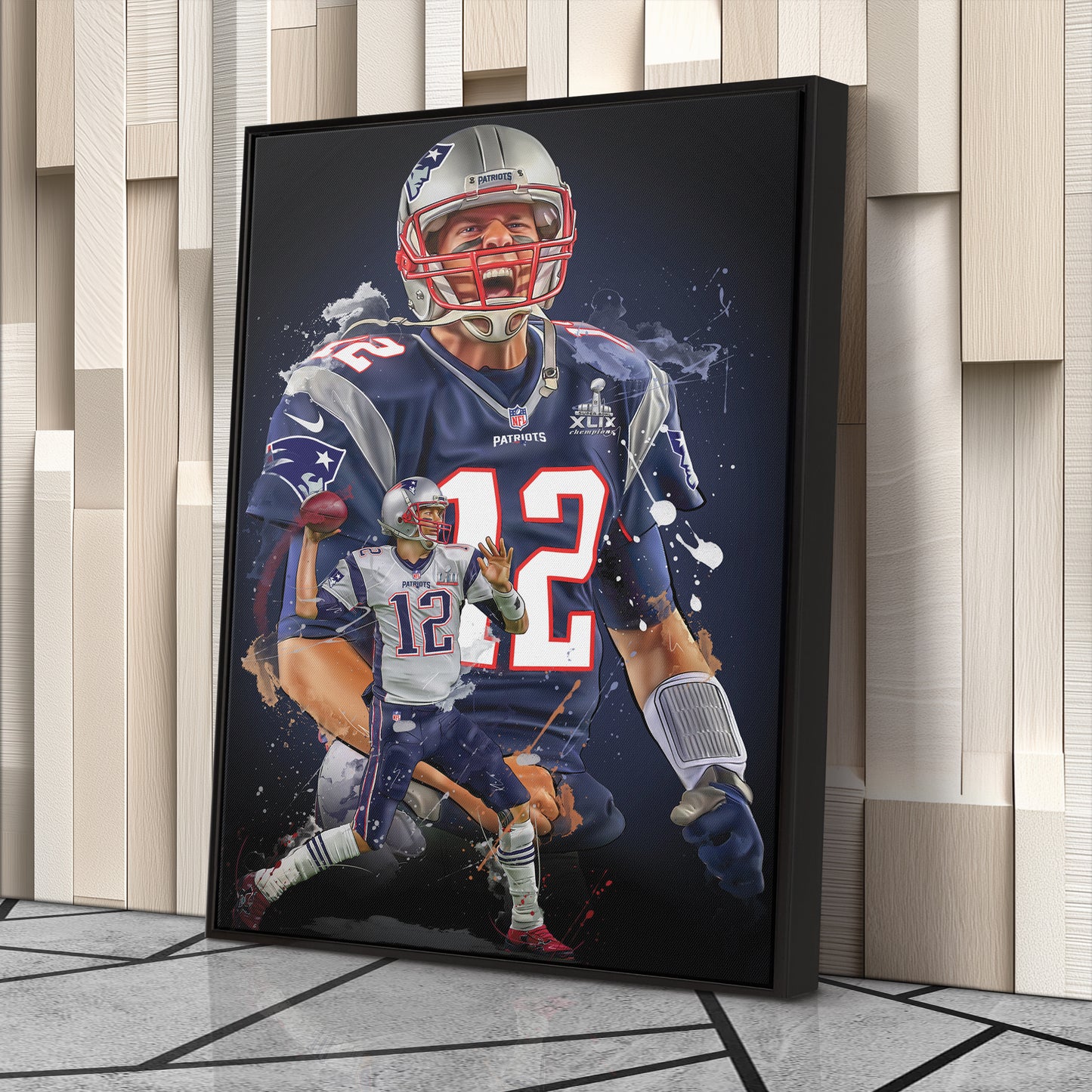 Tom Brady Patriots Canvas Print | New England Football Wall Art