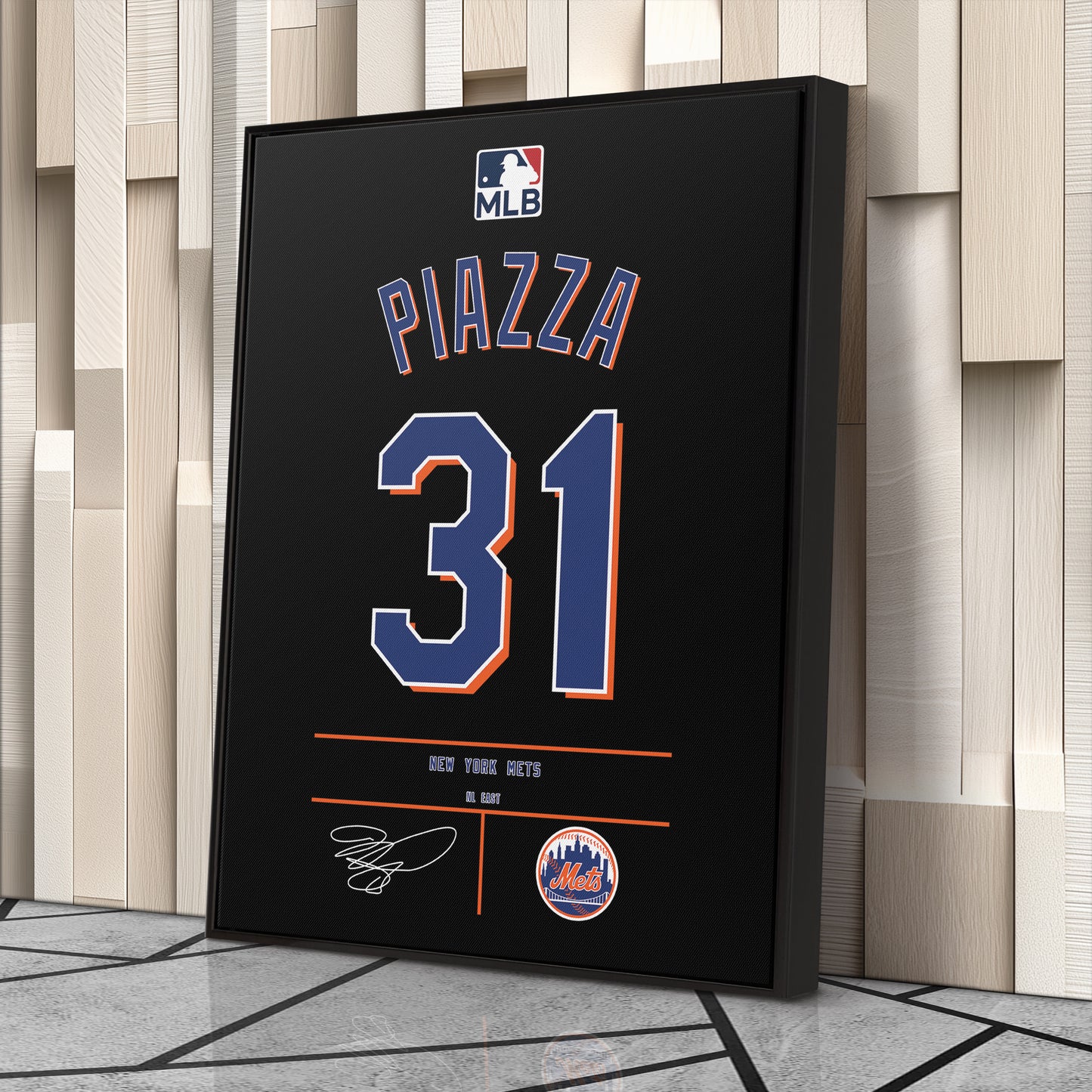 Mike Piazza Mets Jersey Canvas Print | Wall Art Decor