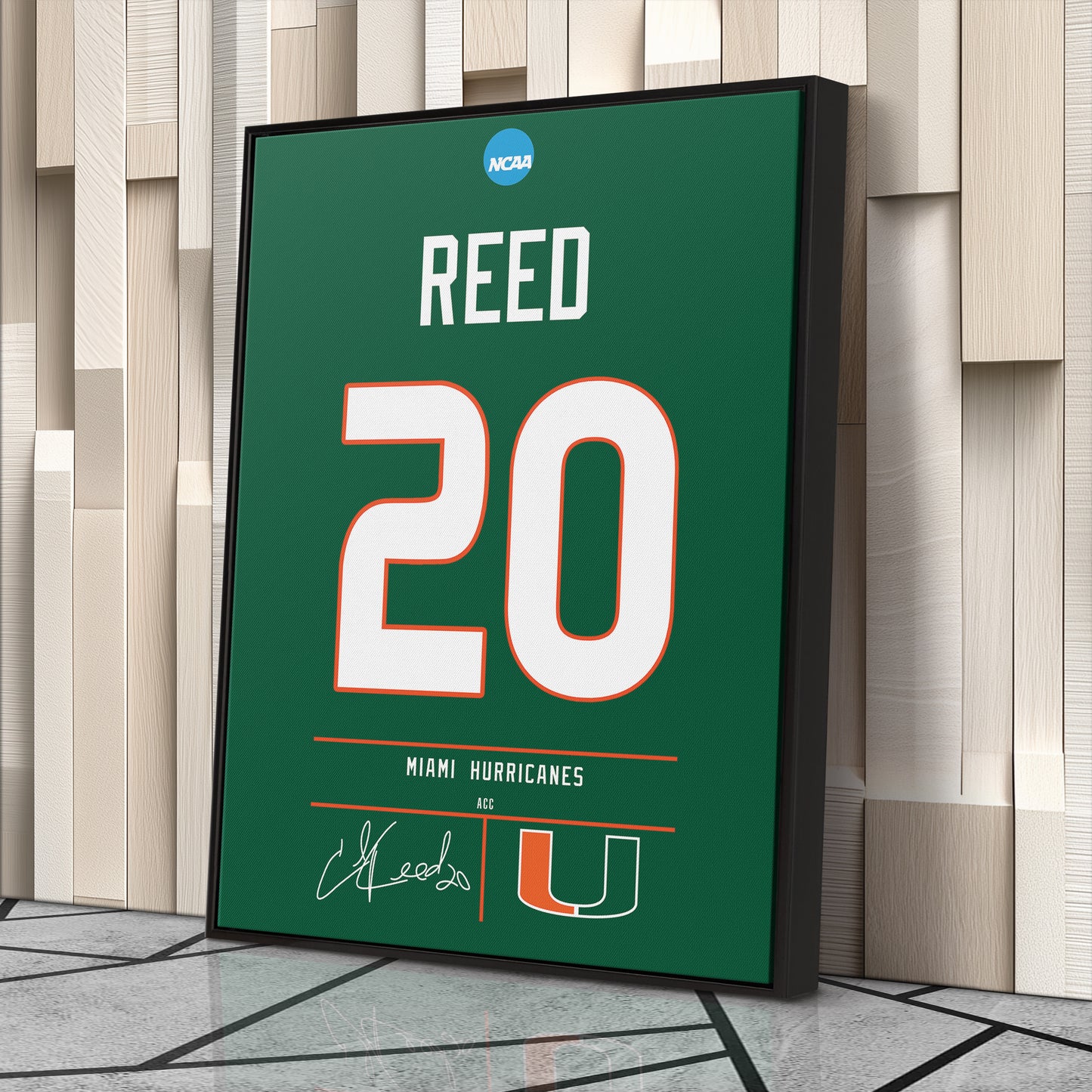 Ed Reed Hurricanes Jersey Canvas Print | Wall Art Decor