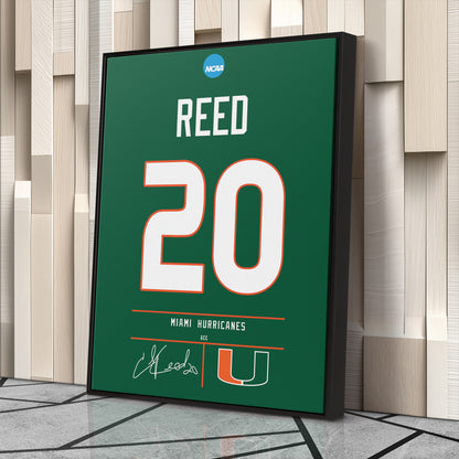 Ed Reed Hurricanes Jersey Canvas Print | Wall Art Decor