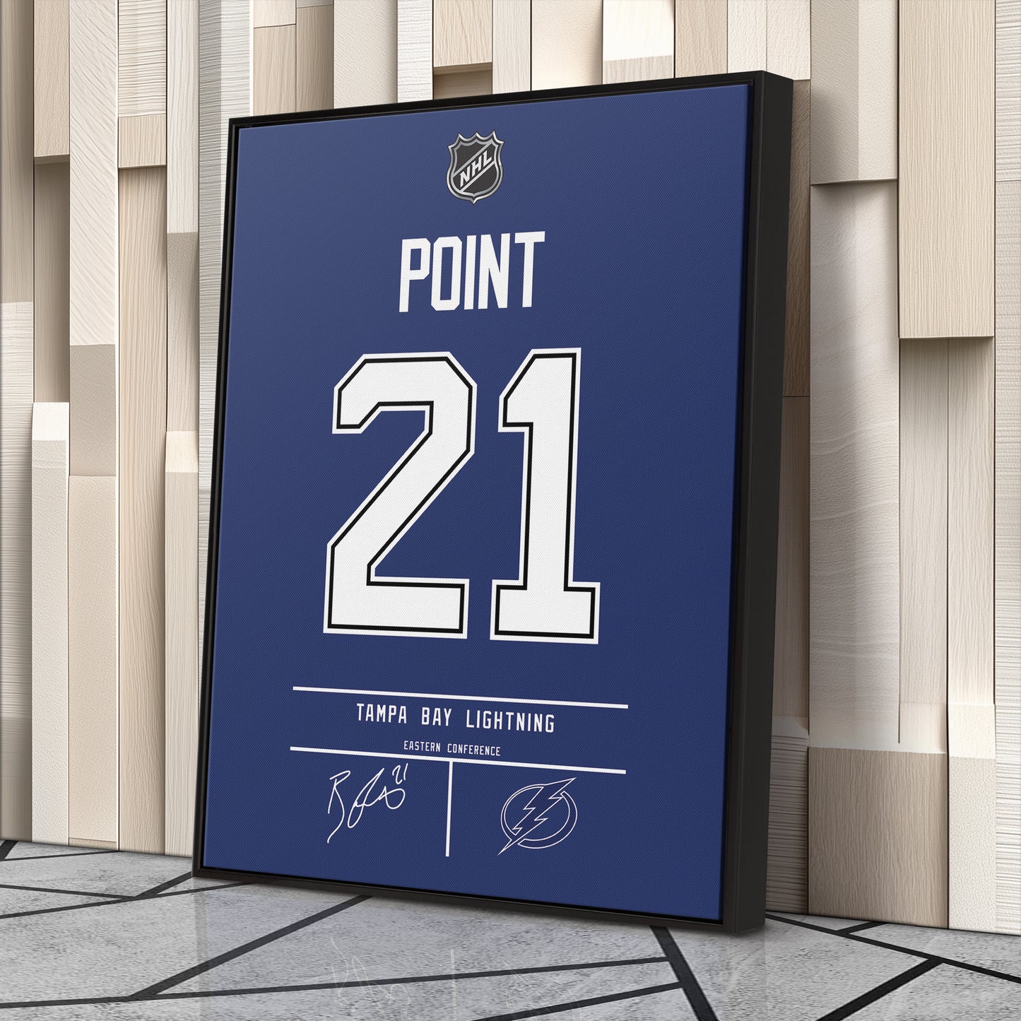 Brayden Point Tampa Bay Lightning Jersey Canvas Wall Art