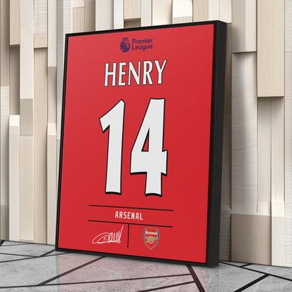 Thierry Henry Arsenal Jersey Canvas Print | Wall Art Decor
