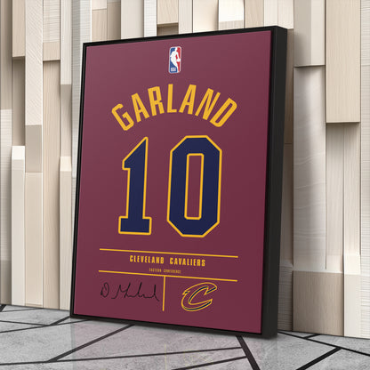 Darius Garland Cavaliers Jersey Canvas Print | Wall Art Decor