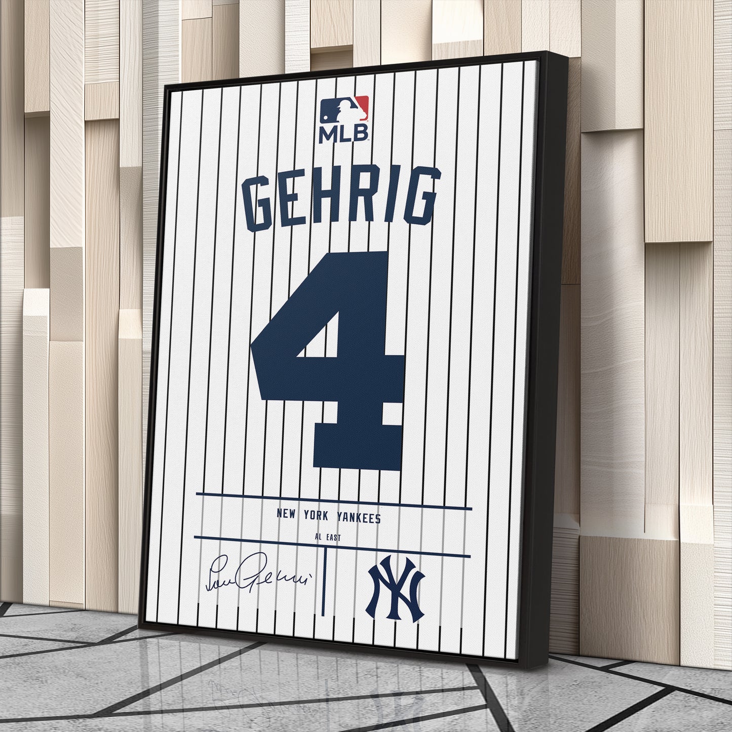 Lou Gehrig Yankees Jersey Canvas Print | Wall Art Decor