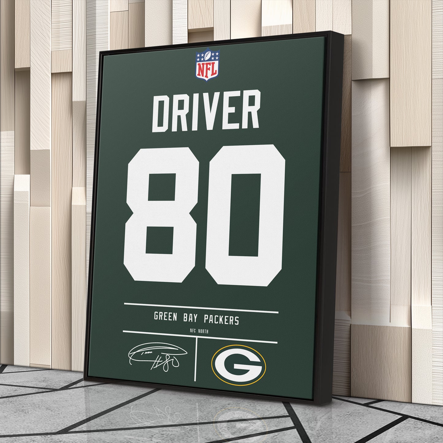 Donald Driver Green Bay Packers Jersey Canvas Wall Art