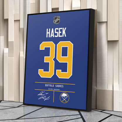 Dominik Hasek Buffalo Sabres Jersey Canvas Wall Art