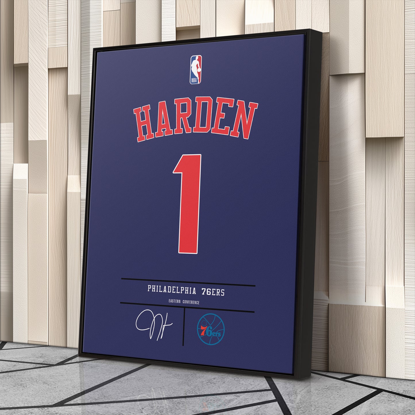 James Harden 76ers Jersey Canvas Print | Wall Art Decor